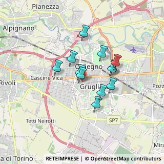 Mappa Via Sauro Nazario, 10093 Collegno TO, Italia (1.32833)