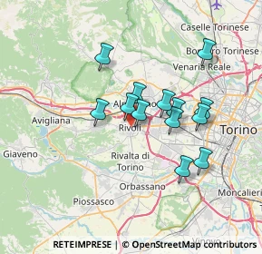 Mappa Piazza Martiri della Libertà, 10098 Rivoli TO, Italia (5.69846)