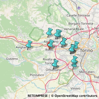 Mappa Piazza Martiri della Libertà, 10098 Rivoli TO, Italia (6.328)