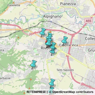 Mappa Corso Francia, 10098 Rivalta di Torino TO, Italia (1.39364)