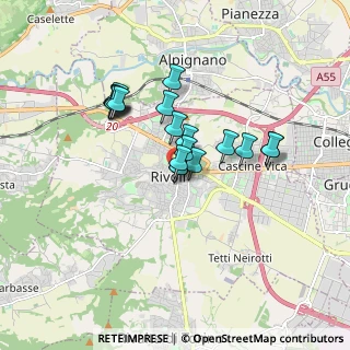 Mappa Piazza Martiri della Libertà, 10098 Rivoli TO, Italia (1.33105)