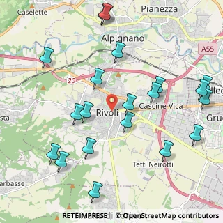 Mappa Piazza Martiri della Libertà, 10098 Rivoli TO, Italia (2.4535)