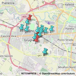 Mappa Via A. Vespucci, 10095 Grugliasco TO, Italia (1.23643)