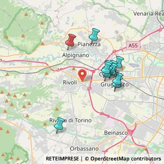 Mappa Via Dora Riparia, 10098 Rivoli TO, Italia (3.41818)
