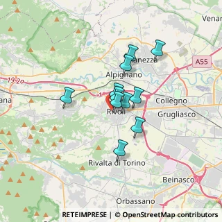 Mappa Piazza C. Bollani, 10098 Rivoli TO, Italia (2.33182)