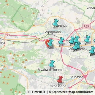 Mappa Piazza C. Bollani, 10098 Rivoli TO, Italia (5.41857)