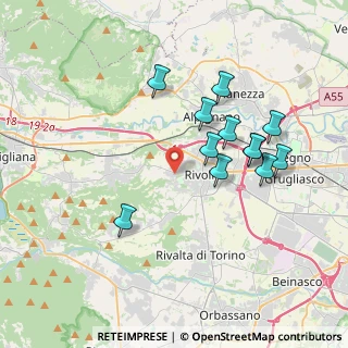 Mappa Via Reano, 10098 Rivoli TO, Italia (3.54583)