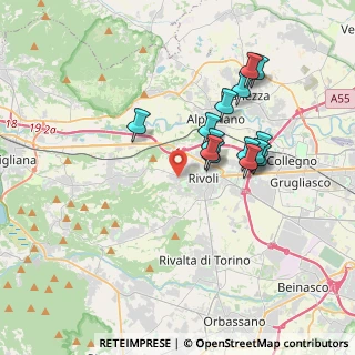 Mappa Via Reano, 10098 Rivoli TO, Italia (3.24143)