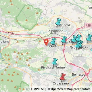 Mappa Via Reano, 10098 Rivoli TO, Italia (5.88692)