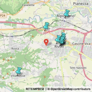 Mappa Via Reano, 10098 Rivoli TO, Italia (1.72909)