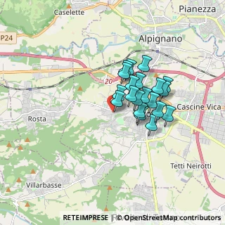 Mappa Via Reano, 10098 Rivoli TO, Italia (1.229)