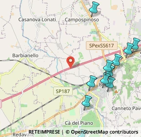 Mappa Autostrada dei Vini, 27041 Barbianello PV, Italia (2.63636)