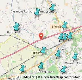 Mappa Autostrada dei Vini, 27041 Barbianello PV, Italia (2.64643)