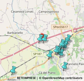 Mappa Autostrada dei Vini, 27041 Barbianello PV, Italia (2.07615)