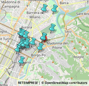 Mappa Via Ignazio Porro, 10153 Torino TO, Italia (1.854)