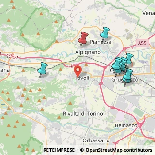 Mappa Via Vittorio Amedeo II, 10098 Rivoli TO, Italia (4.58091)