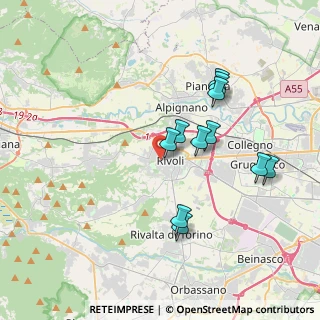 Mappa Via Vittorio Amedeo II, 10098 Rivoli TO, Italia (3.43273)