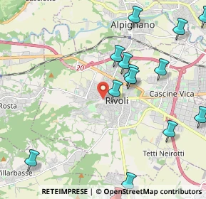 Mappa Via Vittorio Amedeo II, 10098 Rivoli TO, Italia (2.72533)