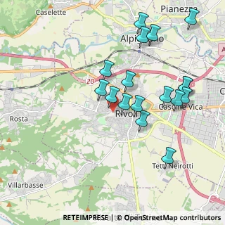 Mappa Via Vittorio Amedeo II, 10098 Rivoli TO, Italia (1.98294)