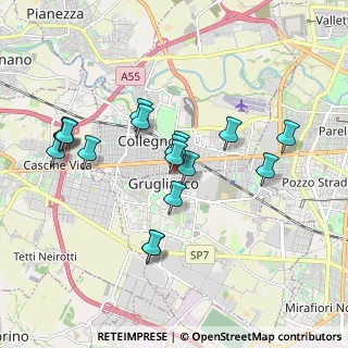 Mappa Via C. Del Prete, 10095 Grugliasco TO, Italia (1.73059)