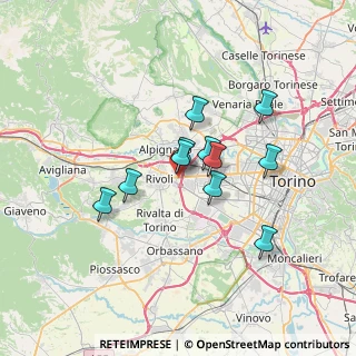 Mappa Via Mincio, 10098 Rivoli TO, Italia (5.34727)