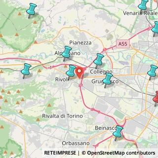 Mappa Via Mincio, 10098 Rivoli TO, Italia (6.39083)