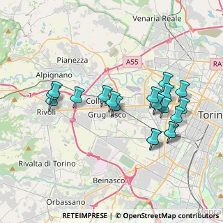 Mappa Via Sabaudia, 10093 Grugliasco TO, Italia (3.7185)