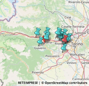 Mappa Via R. Suriani, 10051 Avigliana TO, Italia (9.6575)