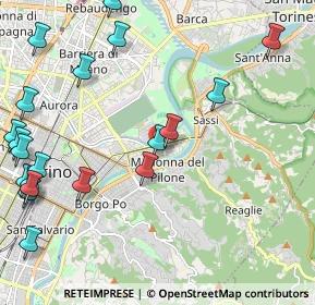 Mappa Via Oropa, 10153 Torino TO, Italia (2.861)