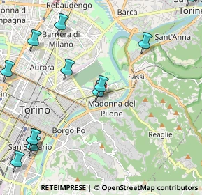 Mappa Corso 4 novembre 110 Via Lanzo 88 Corso Francia 254 Via Oropa, 10153 Torino TO, Italia (2.98077)