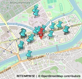 Mappa Corso 4 novembre 110 Via Lanzo 88 Corso Francia 254 Via Oropa, 10153 Torino TO, Italia (0.3975)