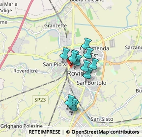 Mappa Via Portello, 45100 Rovigo RO, Italia (1.11833)