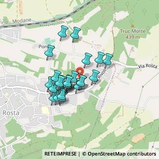 Mappa Strada dei Campi, 10090 Rosta TO, Italia (0.35)