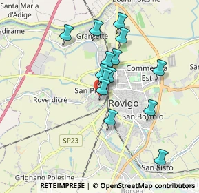 Mappa Via Pietro Mascagni, 45100 Rovigo RO, Italia (1.56286)