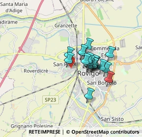 Mappa Via Pietro Mascagni, 45100 Rovigo RO, Italia (1.148)