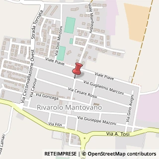 Mappa Via Guglielmo Marconi,  44, 46017 Rivarolo Mantovano, Mantova (Lombardia)