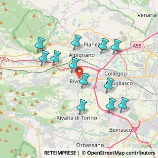 Mappa Via Napoleone Leumann, 10098 Rivoli TO, Italia (3.71583)