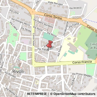 Mappa Via Trieste, 16, 10098 Rivoli, Torino (Piemonte)