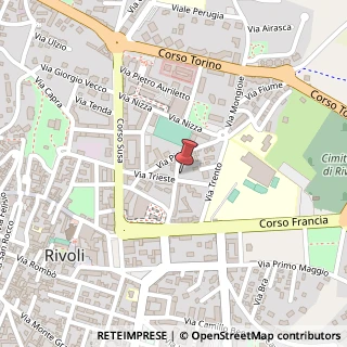 Mappa Via Napoleone Leumann, 24, 10098 Rivoli, Torino (Piemonte)