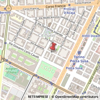 Mappa Via Avigliana,  14, 10138 Torino, Torino (Piemonte)