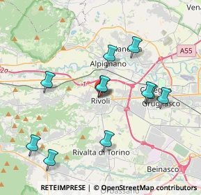 Mappa Via Bonadonna, 10098 Rivoli TO, Italia (3.75818)