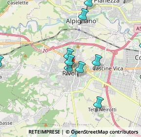 Mappa Via Bonadonna, 10098 Rivoli TO, Italia (2.81067)