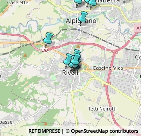 Mappa Via Bonadonna, 10098 Rivoli TO, Italia (1.80063)