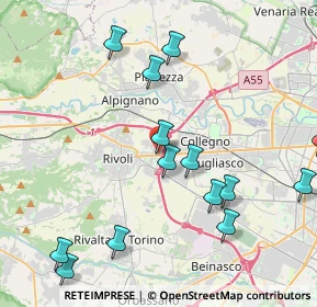 Mappa Via Rivara, 10098 Rivoli TO, Italia (4.72714)