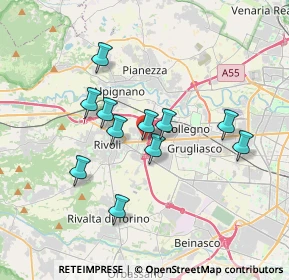 Mappa Via Rivara, 10098 Rivoli TO, Italia (3.01727)