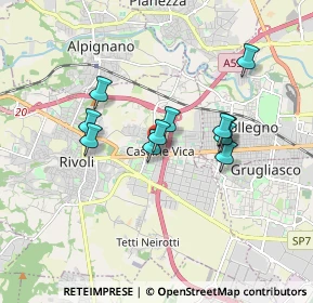 Mappa Via Rivara, 10098 Rivoli TO, Italia (1.4)
