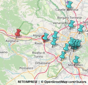 Mappa Via Rivara, 10098 Rivoli TO, Italia (9.29294)
