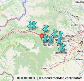 Mappa Borgata Re, 10050 Coazze TO, Italia (9.55636)