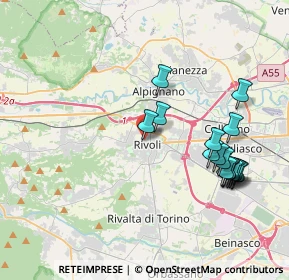 Mappa Vicolo Maritano, 10098 Rivoli TO, Italia (4.12941)