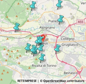 Mappa Vicolo Maritano, 10098 Rivoli TO, Italia (3.61917)